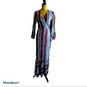 Boho summer wrap dress